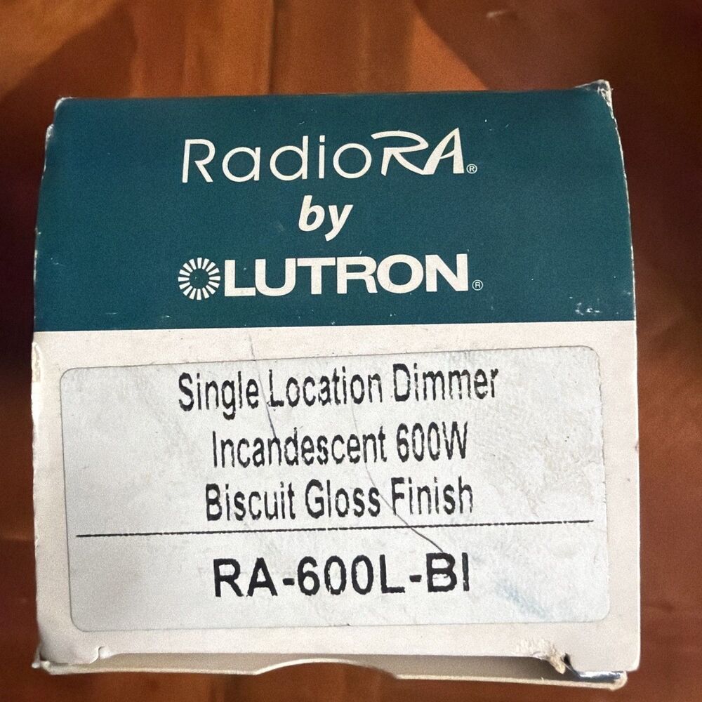 Lutron RadioRA 1st Gen RA-600L-BI 600W Incandescent Dimmer Biscuit Gloss 120V